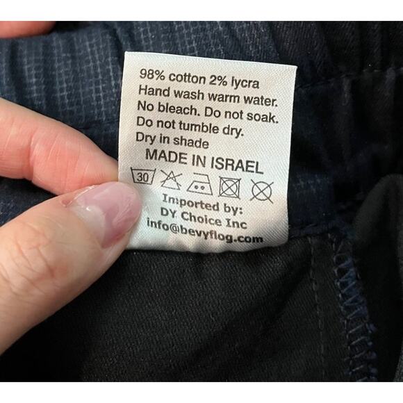 Bevy Flog Navy Drawstring Pull On Stretch Skinny Women's Pants Size 32 - Picture 3 of 5